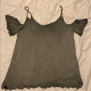 AE soft and sexy peek a boo shoulder blouse